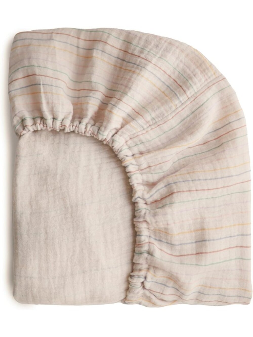 Extra Soft Muslin Fitted Crib Sheet | 192 Thread Count | 28"x52" | Retro Stripes